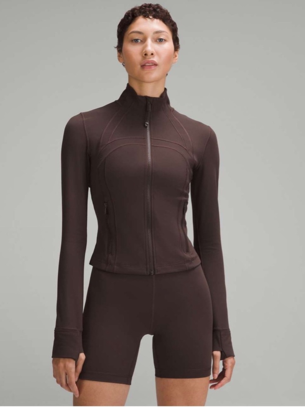 Lululemon Define Cropped Jacket *Nulu Espresso (First Release) size 4